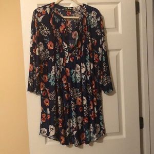 Blue floral tunic